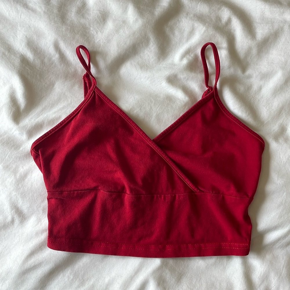 red XS crop top